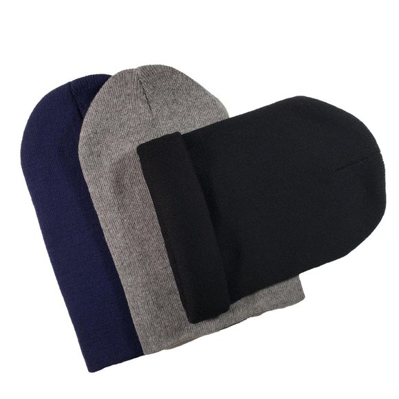 BRAND NEW 3 SCULLY WINTER HATS BLUE GREY & BLACK - Picture 2 of 7